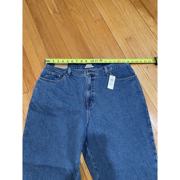 LL Bean Womens Jeans Fleece Lined Size 20 Petite Original Fit Relaxed Blue NEW - Picture 11 of 16
